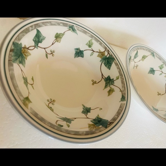 Noritake Keltcraft IVY LANE 9180 Soup Salad Cereal Bowl 7" Ireland Used Set Of 2 - Picture 3 of 5